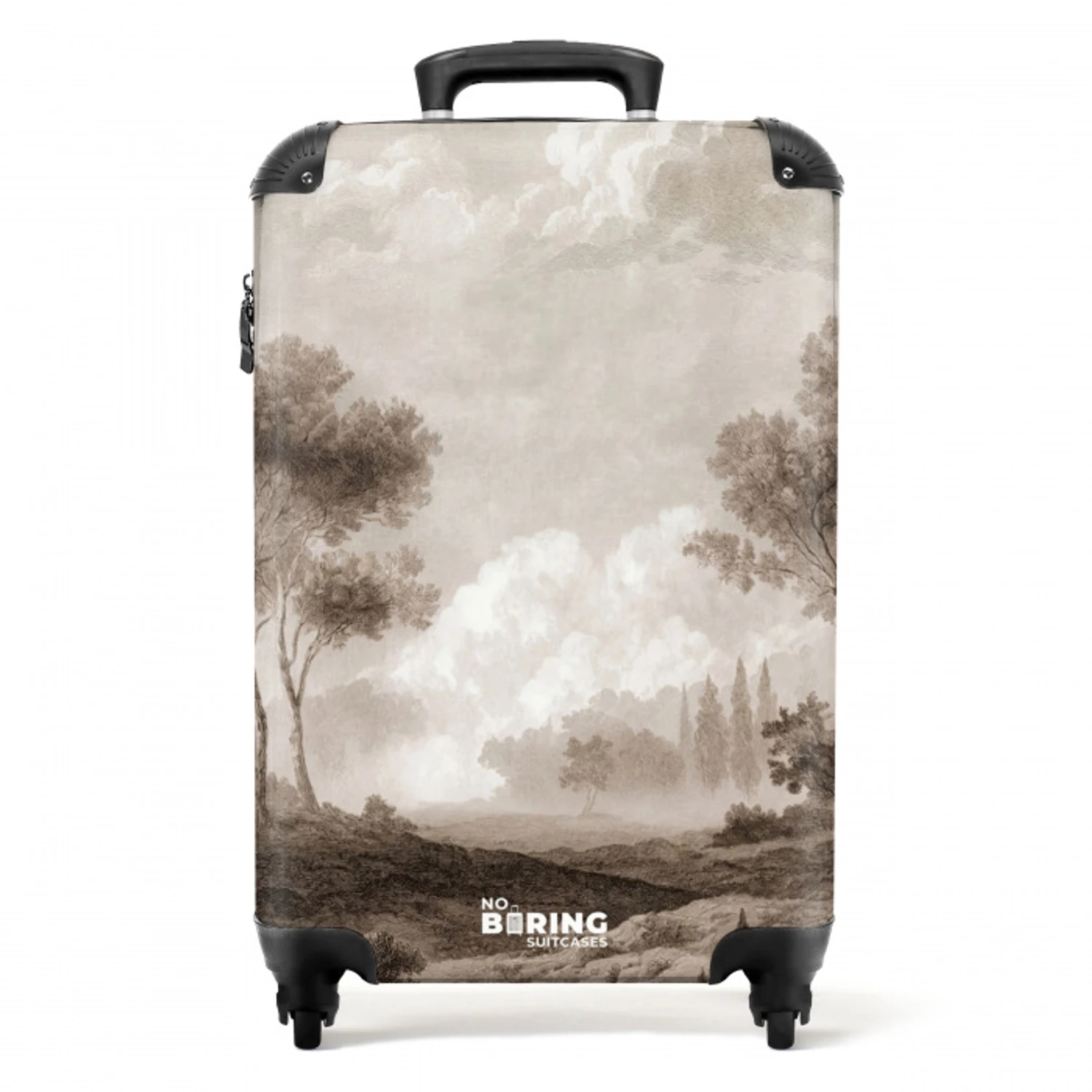 Klassiek - Landschap - Neutraal NBS - Handbagage koffer - Volwassenen Unisex middel -productfoto_recht
