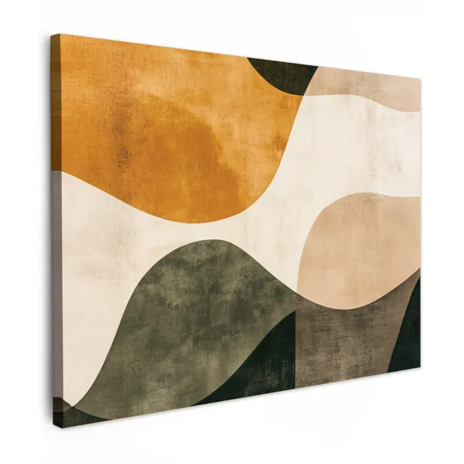 Canvas Print - Shapes - Ochre yellow - Abstract