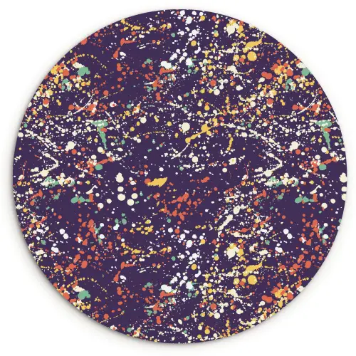 Spat - Abstract - Stippen Wandcirkel plexiglas klein 852 -3d