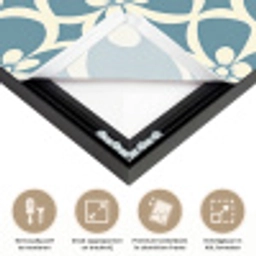 Patroon - Symmetrisch - Blauw Textielframe zwart klein 947 -USP_feed_closeupNL