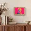 Kat - Kimono - Bloemen - Roze Light Box met kabel (Tafellamp) klein -sfeer2