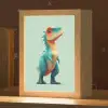 Cartoon - Dino - Oranje - Stekels Light Box met kabel klein -zzz_3d_website