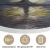 Boom - Blauw - Bladeren - Vakken Akoestische PET Vilt - Rond klein -closeup_NL