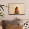 Boeken - Toren - Koffie - Beige canvas 2cm klein -sfeer1
