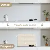 Golven - Structuur - Beige keuken achterwand spatscherm klein 900 -voor_na_ES