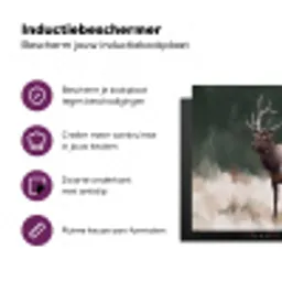 Edelhert - Gewei - Schildering - Rustiek Inductie beschermer vinyl 3mm middel -zzzzzzz-cc-usp