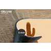 Cactus - Woestijn - Zand - Bruin Placemat vinyl groot -closeup