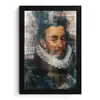 Willem van Oranje - Adriaen Thomasz - Krant fotolijst zwart zonder passe partout klein -3d