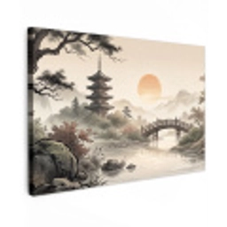 Azië - Landschap - Kleurrijk canvas 2cm klein -z3d