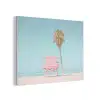 Palmboom - Strandhuis - Roze PET vilt klein -3d