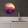 Lavendelveld - Zonsondergang - Paars KitchenYeah - Keuken - Wandcirkel Forex klein -sfeer1