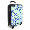 Kobaltblauw krulspoor op mintgroen NBS - Handbagage koffer - Kinderen Unisex middel -productfoto_3d