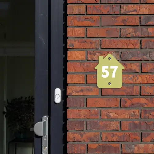 Lichtgroen - Traditioneel Naambord Huisje klein -sfeer2