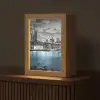 New York - Skyline - Stad - Blauw Light Box met kabel (Tafellamp) klein -z3d_website