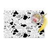 Abstract - Zwart - Wit - Diversiteit Placemat vinyl groot 368 -zzzproduct_Kitchenyeah-website