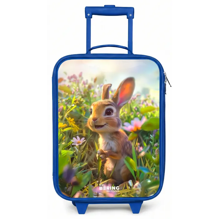 Kareltje konijn Kinderkoffer - Blauw klein -zz3dotto