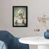 Hond - Bad - Champagne - Handdoek fotolijst zwart zonder passe partout klein -sfeer4