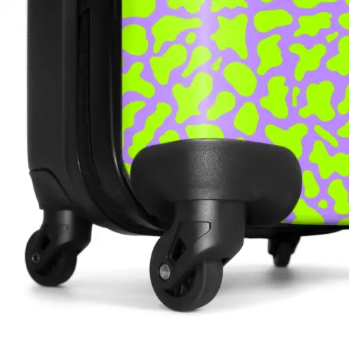 Limoenvlekken op lavendel achtergrond NBS - Handbagage koffer - Volwassenen Unisex middel -wiel