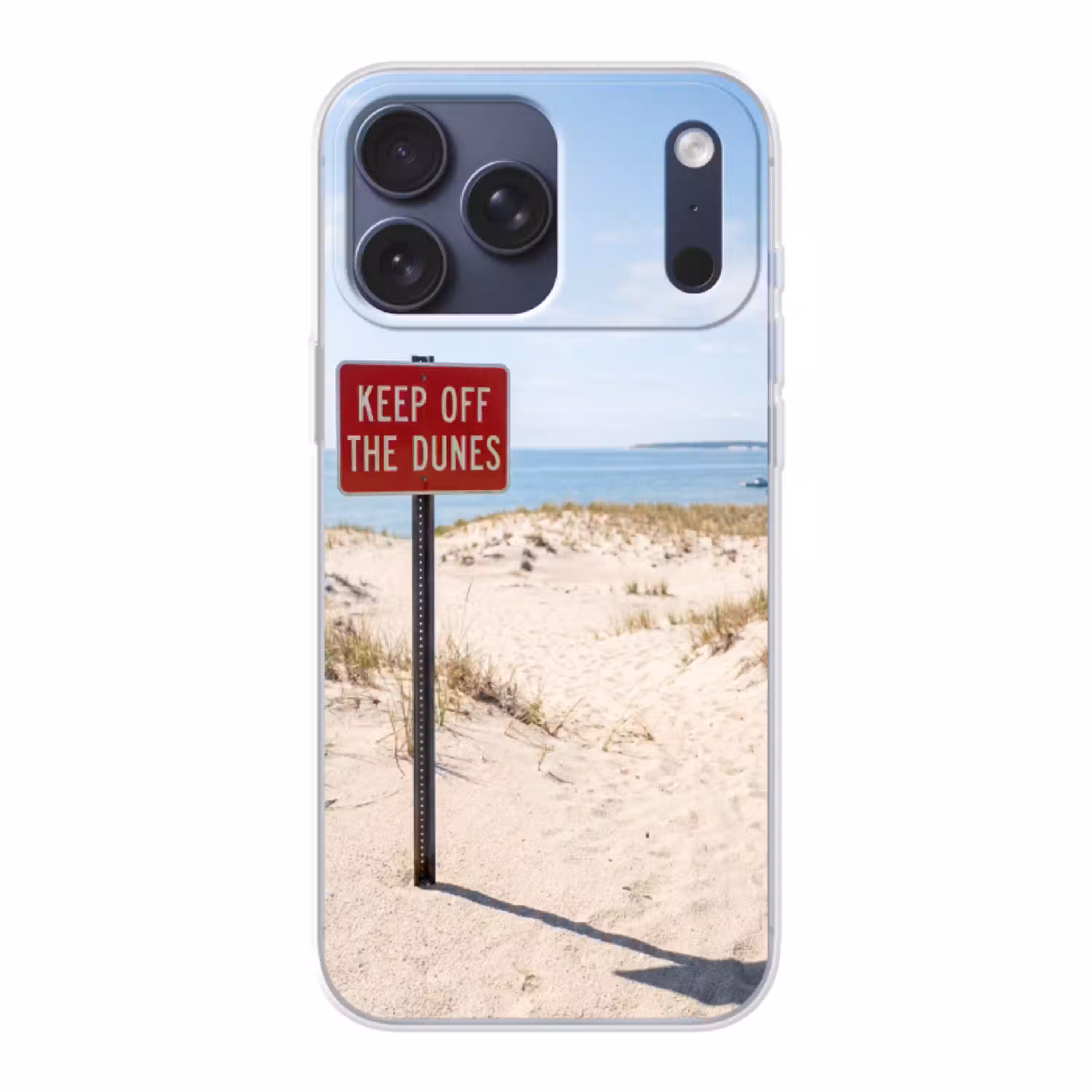 Duin - Bord - Kust - Landschap - Rood Telefoonhoesje iPhone 17 Pro Max klein -3d
