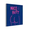 Brutaal - Grappig - Blauw aluminium wit klein -3d