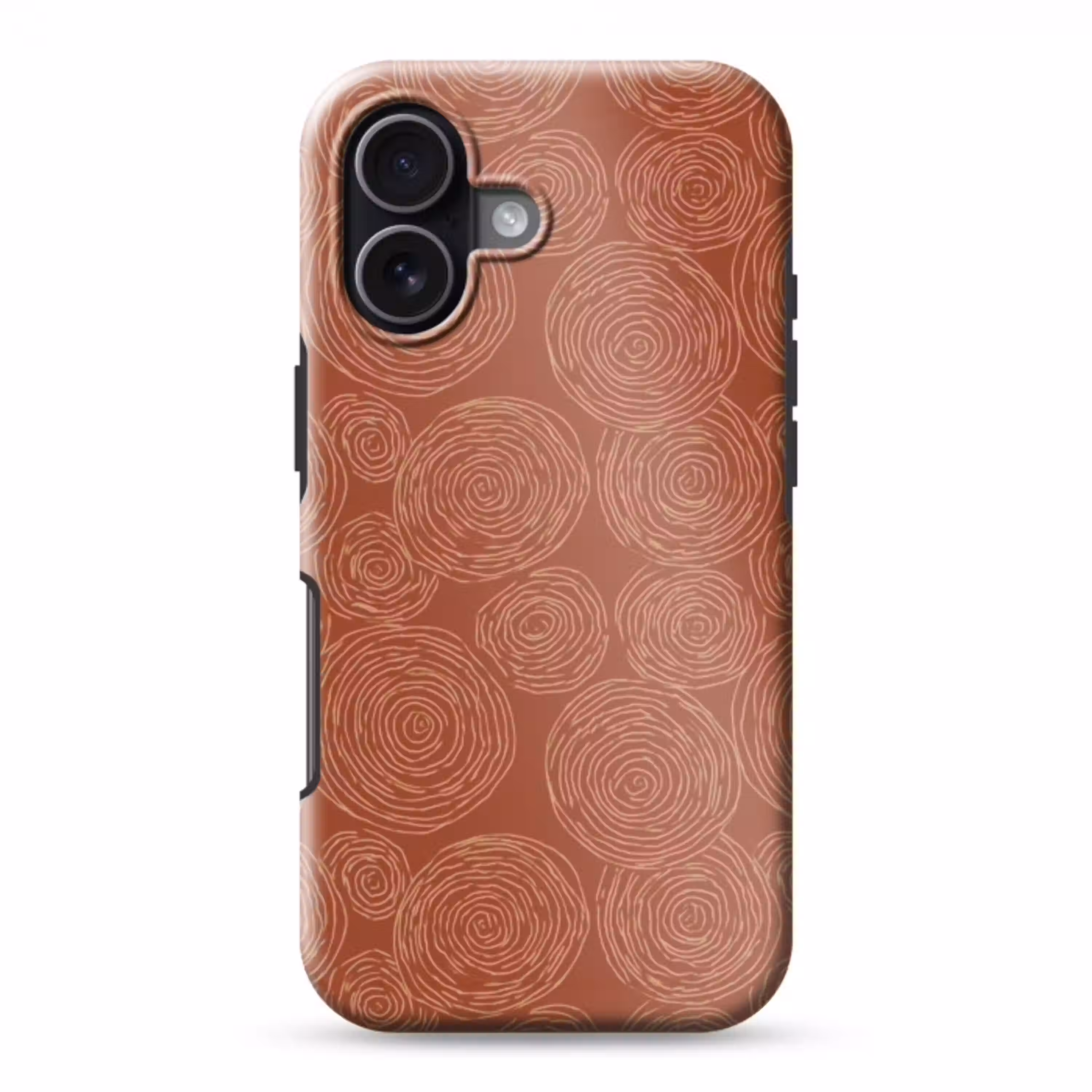 Cirkels - Abstract - Artistiek - Terracotta Toughcase MagSafe Apple iPhone 17 klein 1017 -3d