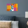 Haas - Kleurvakken - Oren - Roze poster papier klein -sfeer2
