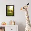Konijn - Zonlicht - Bos fotolijst zwart zonder passe partout klein -usfeer4_kinderkamer