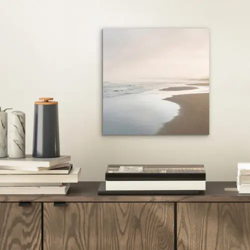 Kustlijn - Strand - Oceaan aluminium wit klein -sfeer1