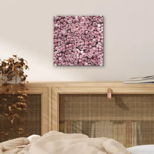 Bloemen - Rozen - Natuur - Roze - Botanisch plexiglas 5mm klein -sfeer4