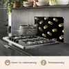Macarons - Patroon - Goud - Zwart keuken achterwand spatscherm klein -usp_NL