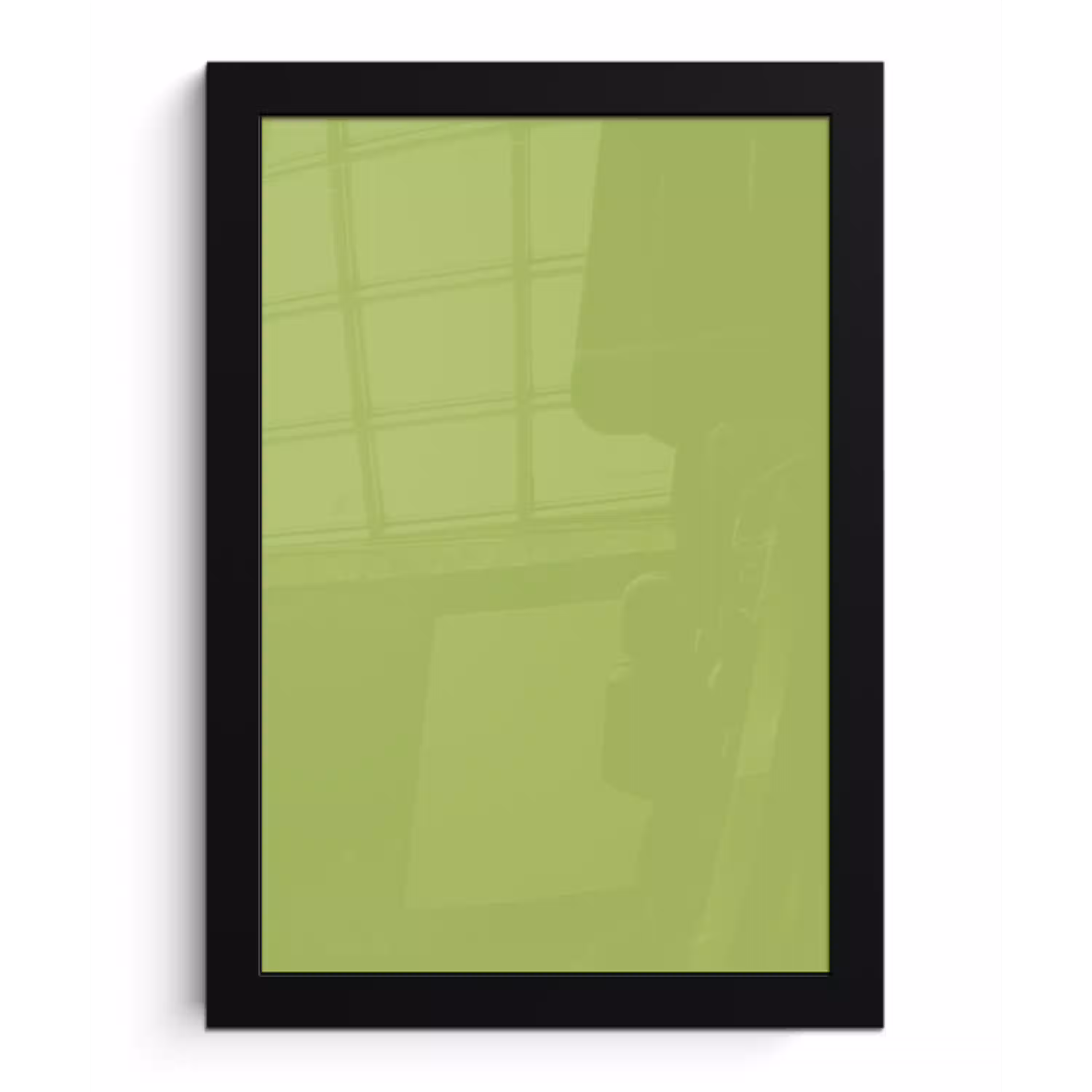 Lime - Glow - Groen fotolijst zwart zonder passe partout klein 224 -3d