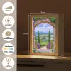 Doorkijk - Toscane - Landschap - Poort Light Box met kabel (Wandlamp) klein -USP_websiteoverzichtNL