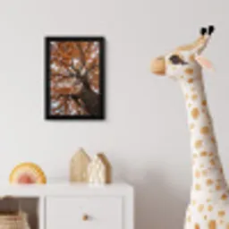 Boom - Bladerdak - Herfst - Oranje - Sfeervol fotolijst zwart zonder passe partout klein -usfeer4_kinderkamer