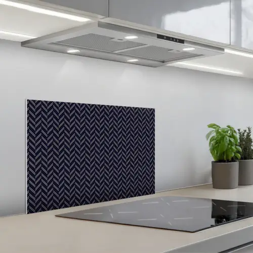 Plaid - Patroon - Visgraad - Blauw keuken achterwand spatscherm klein 900 -3d_schuin