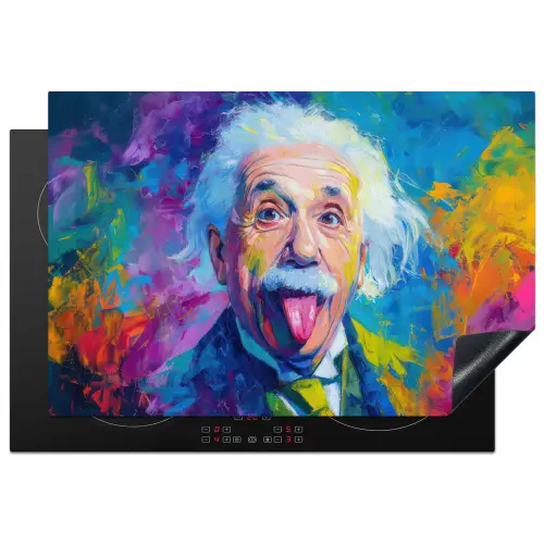 Oude man - Expressief - Kleurrijk Inductie beschermer vinyl 3mm klein -3d