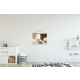 Geometrisch - Geweven structuur - Modern textielposter latten blank klein -kinderkamer
