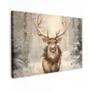 Kerst - Rendier - Winter - Krans canvas 2cm klein -z3d