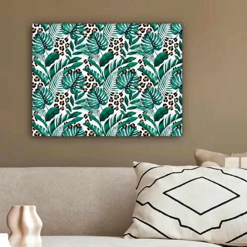 Panterprint - Bladeren - Jungle canvas 2cm klein -sfeer3