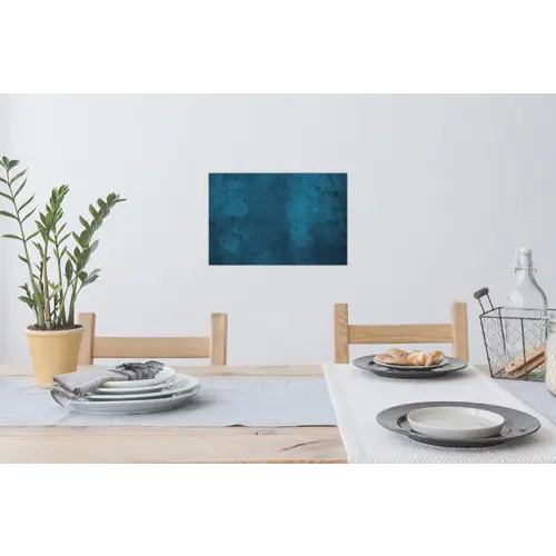 Natuursteen - Beton - Steen - Blauw Muursticker klein -eettafel