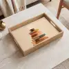 Boeken - Toren - Koffie - Beige Dienblad Rechthoek middel -sfeer1