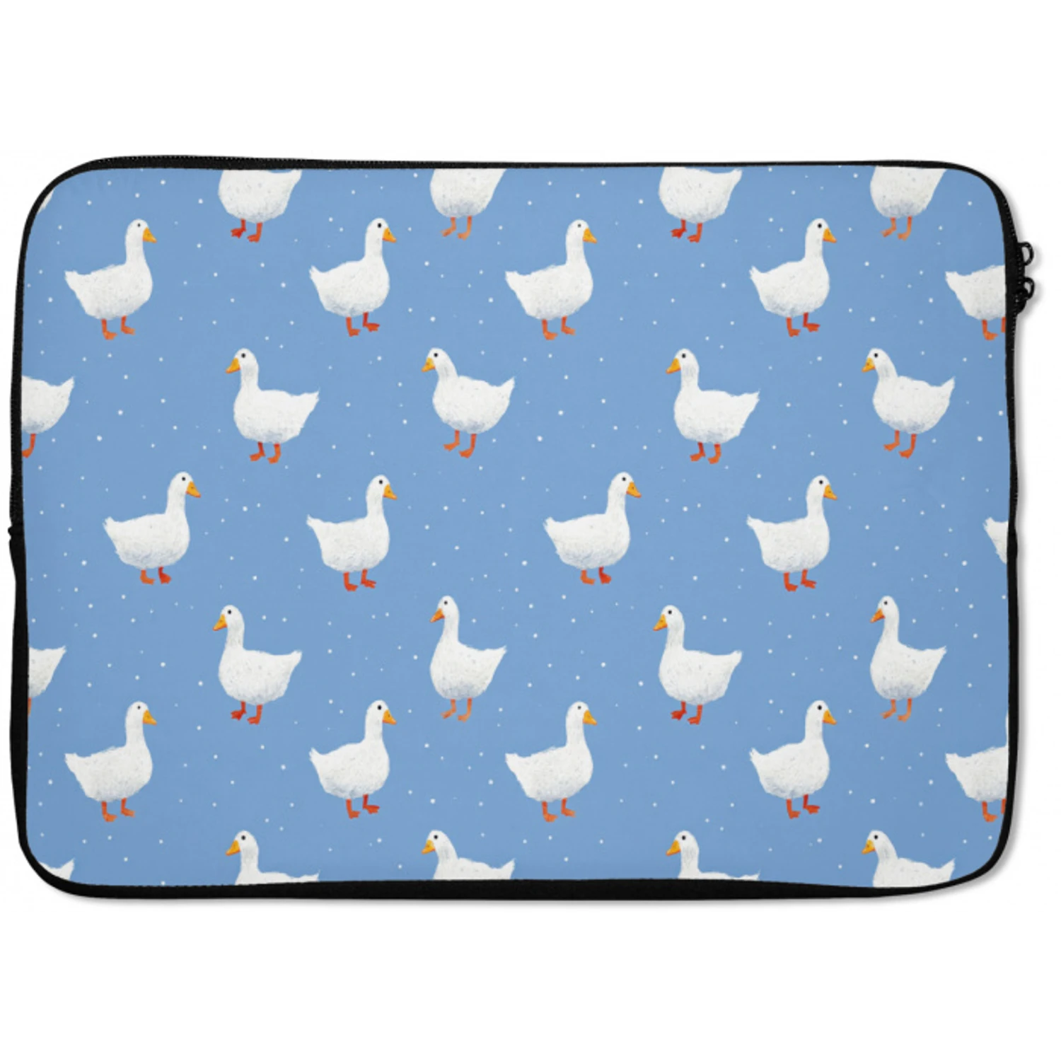 Ganzen - Elegant - Blauw laptophoes neopreen klein 279 -zkaufland3dotto