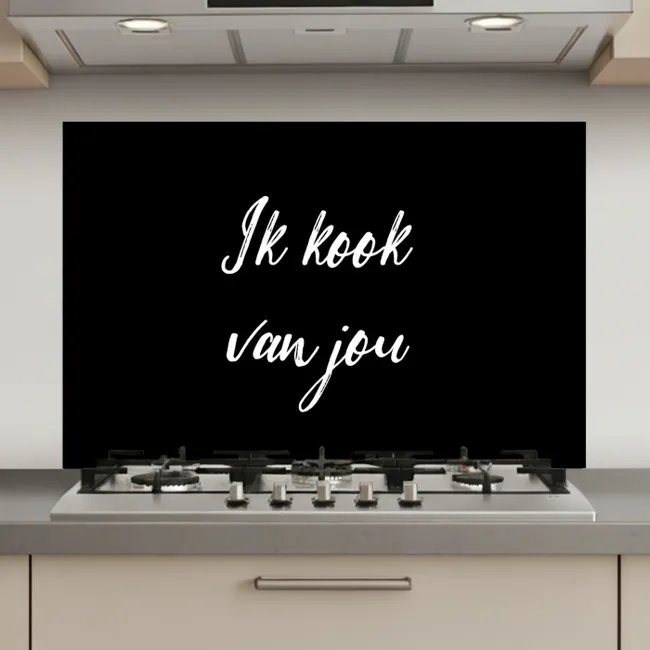 Quotes - Spreuken - Ik kook van jou - Liefde - Partner keuken achterwand spatscherm klein -3d_website