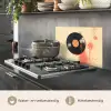 Vinylplaat - Zwart - Verfspatten - Retro keuken achterwand spatscherm klein -usp_NL