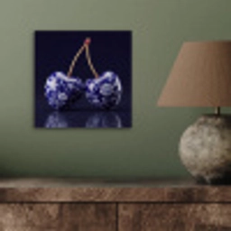 Porselein- Kersen - Delfts - Blauw aluminium wit klein -sfeer2