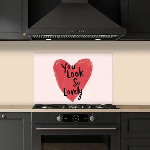 Hart - Rood - Valentijn keuken achterwand spatscherm klein -sfeer1
