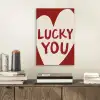 Lucky - Hart - Rood aluminium wit klein -sfeer1