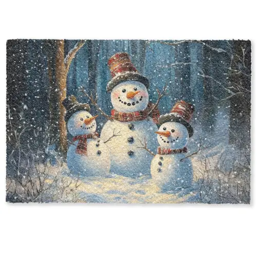 Sneeuwpop - Sneeuw - Winter - Bos Deurmat klein -zkaufland3d