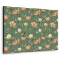 Tulpen - Botanisch - Groen Textielframe zwart klein 947 -3d