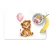 Leeuw - Baby dier - Dieren - Roze ballon Placemat vinyl groot -zzzproduct_Kitchenyeah-website