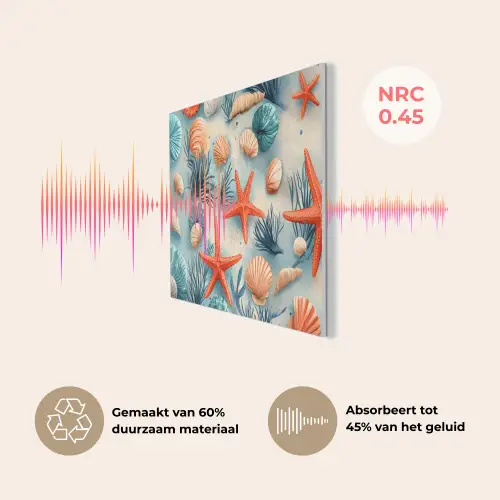 Zeesterren - Schelpen - Illustratie - Zand PET vilt klein -USP_NL
